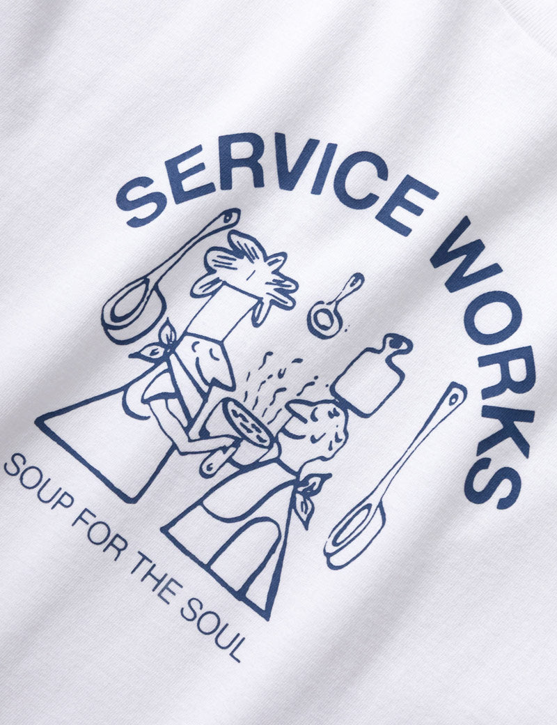 Service Works Soup For The Soul Tee White Graphic Print
