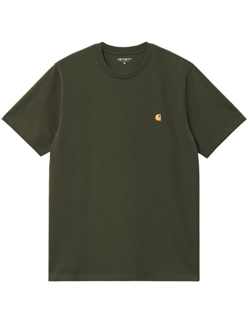 Carhartt Wip Chase Short Sleeve T-Shirt Olive Gold