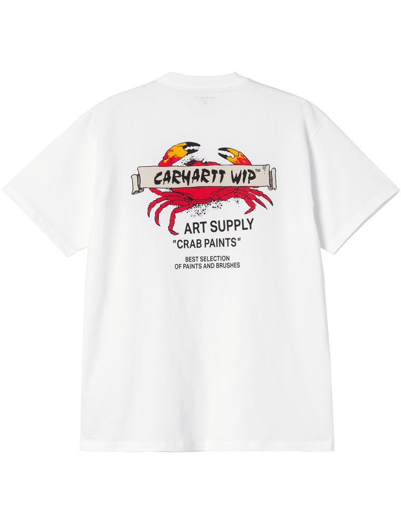 Carhartt Wip Short Sleeved Crab Paint T-Shirt White