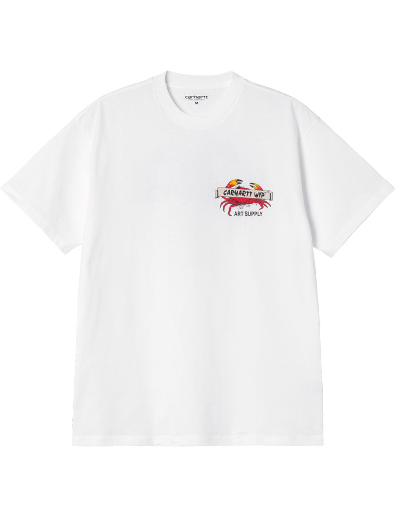 Carhartt Wip Short Sleeved Crab Paint T-Shirt White