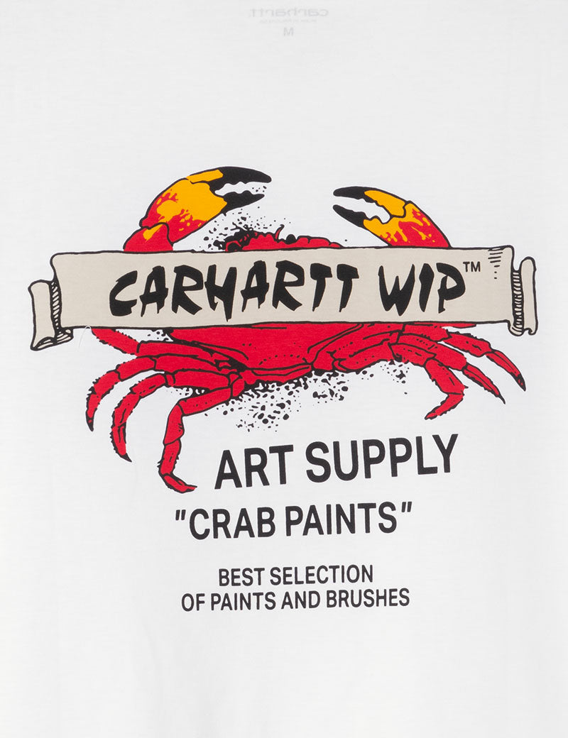 Carhartt Wip Short Sleeved Crab Paint T-Shirt White