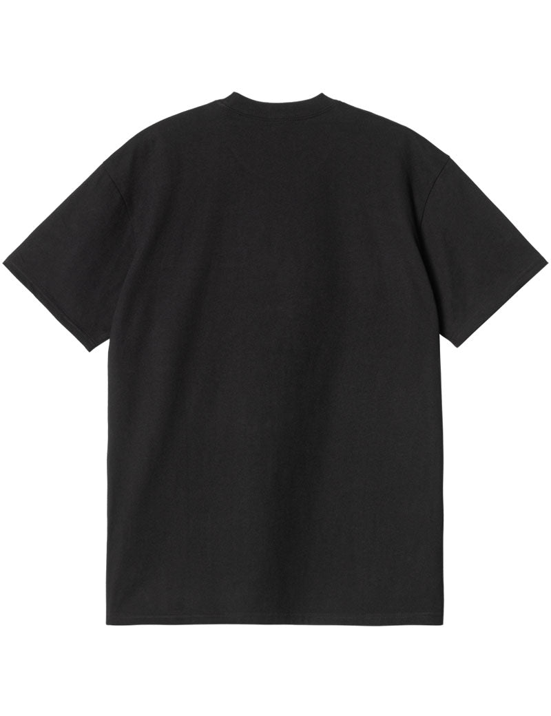 Carhartt WIP Short Sleeved Pocket Heart T-Shirt Black Red