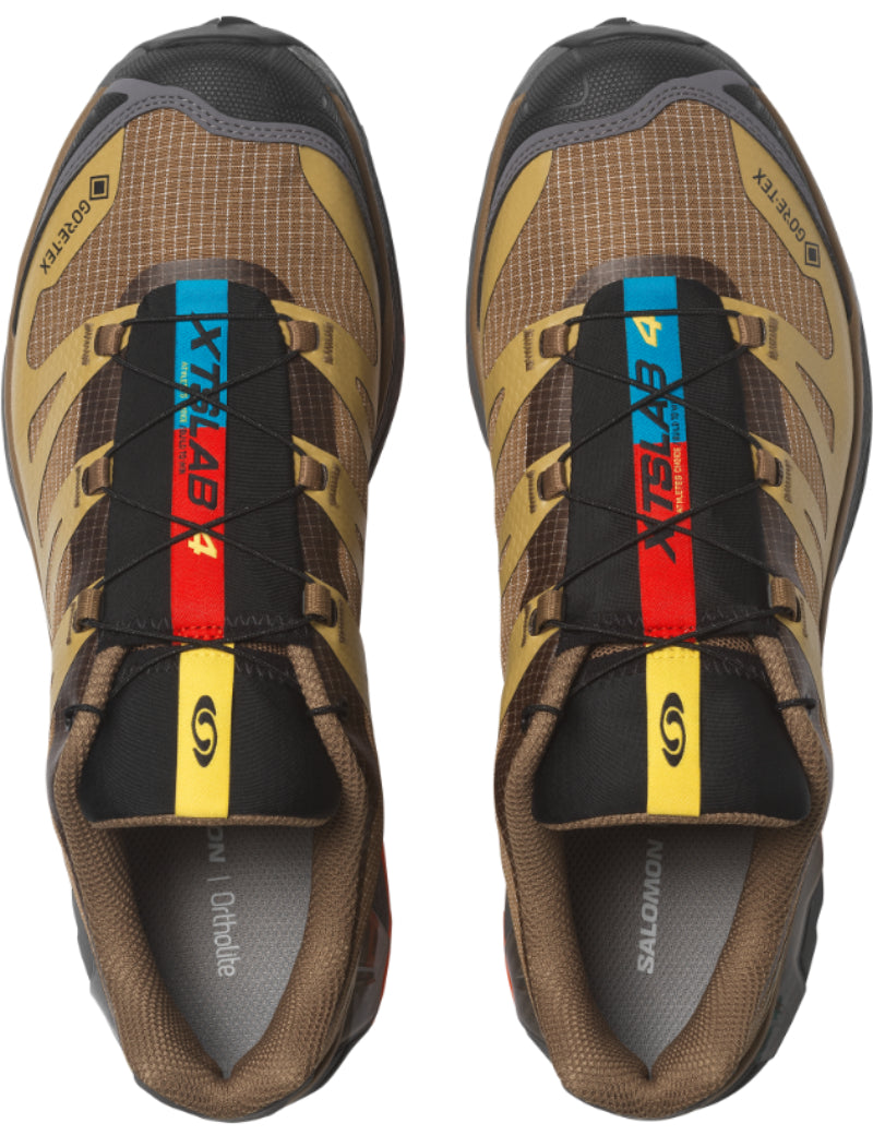Salomon XT-4 OG GTX GORE-TEX Trainers Coyote Brown, Willow & Dragon Fire QuickLace