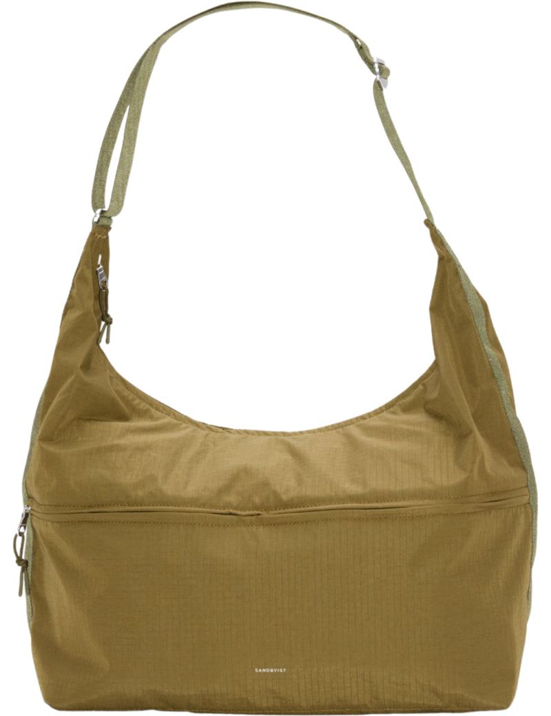 Sandqvist Grid Shoulder Bag Olive Front