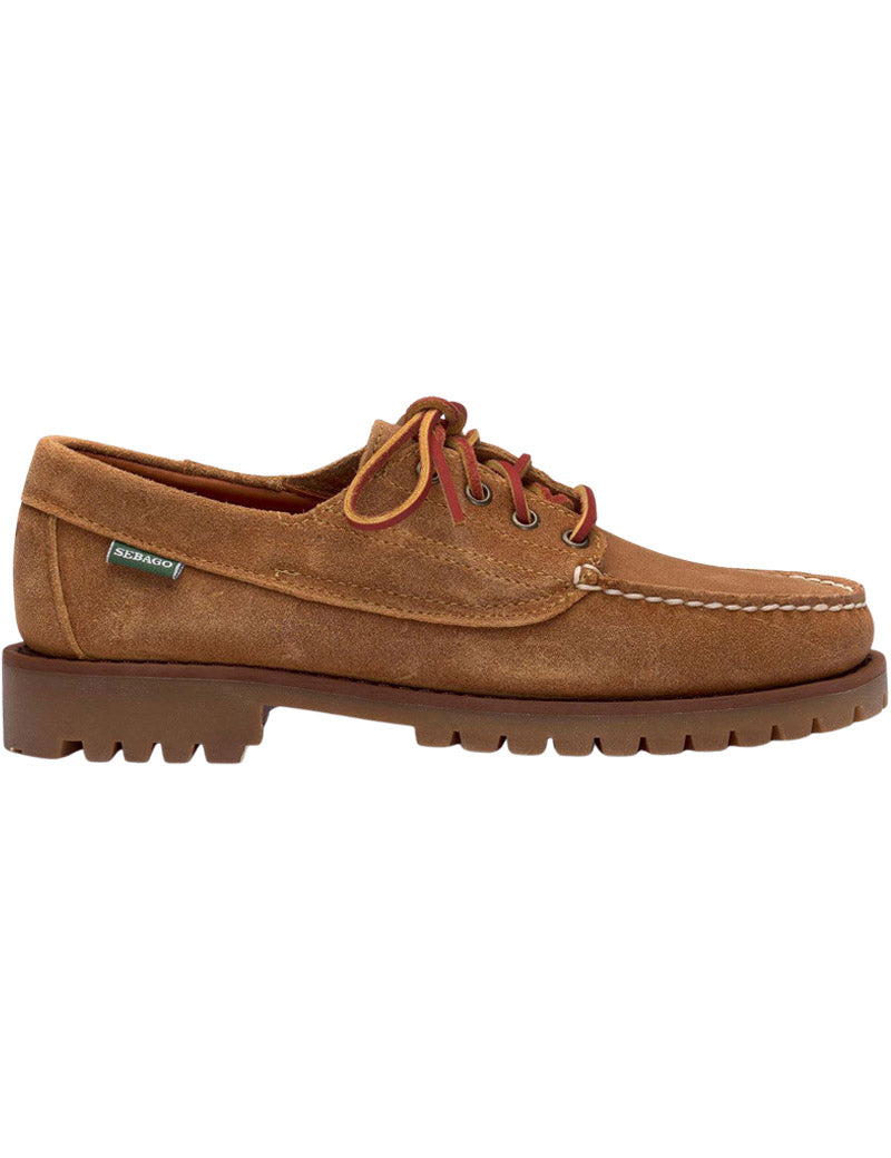 Sebago Askook Lug Suede Moccasins Waxed Beige Camel