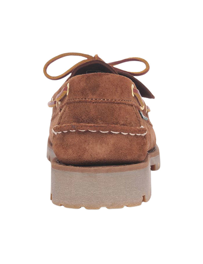 Sebago Ranger Artisan Moccasins Snuff Gum Heel View