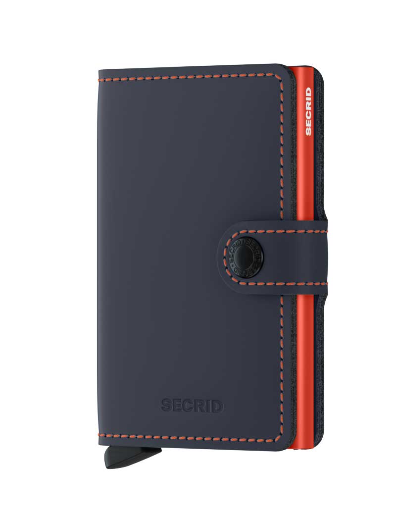 Secrid Mini Wallet Matte Nightblue & Orange