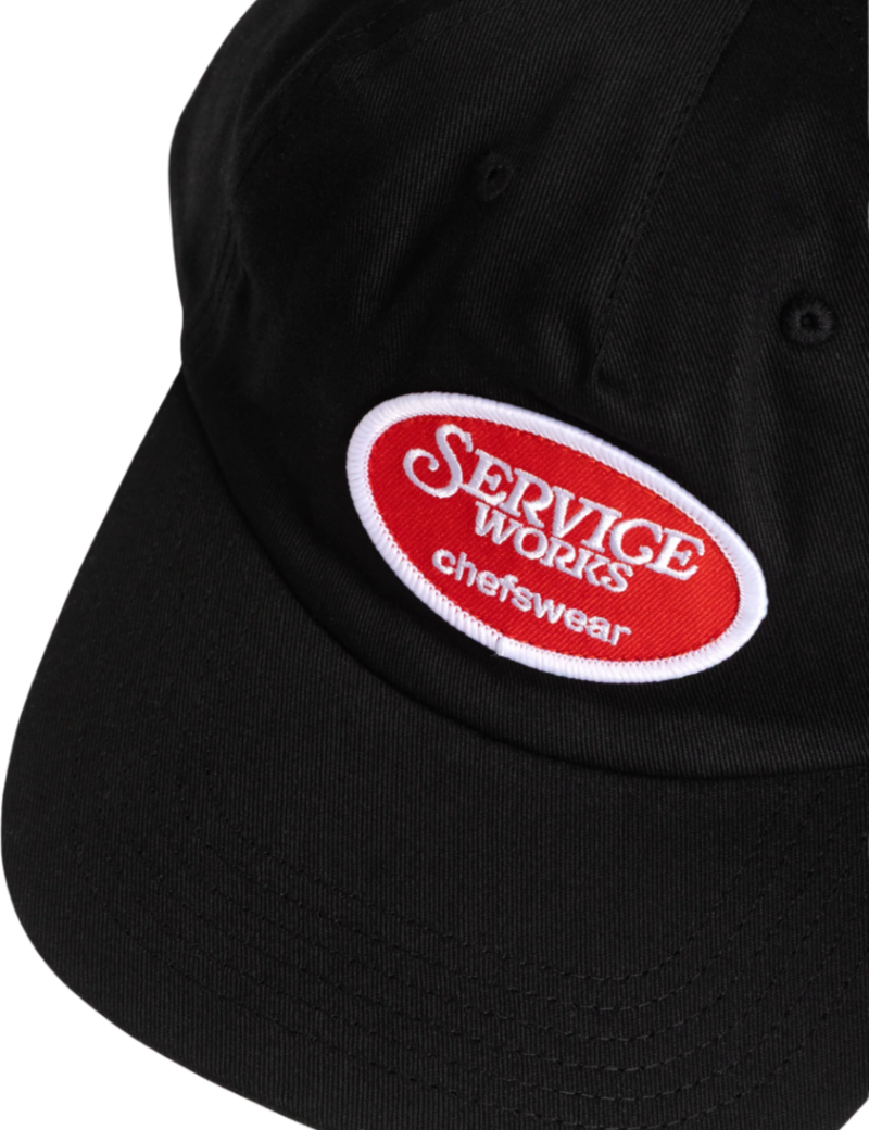 Service Works Chefswear Cap Black Embroidered Patch