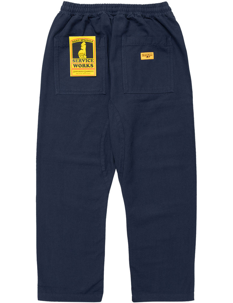 Service Works Classic Chef Pants Dark Navy Back View