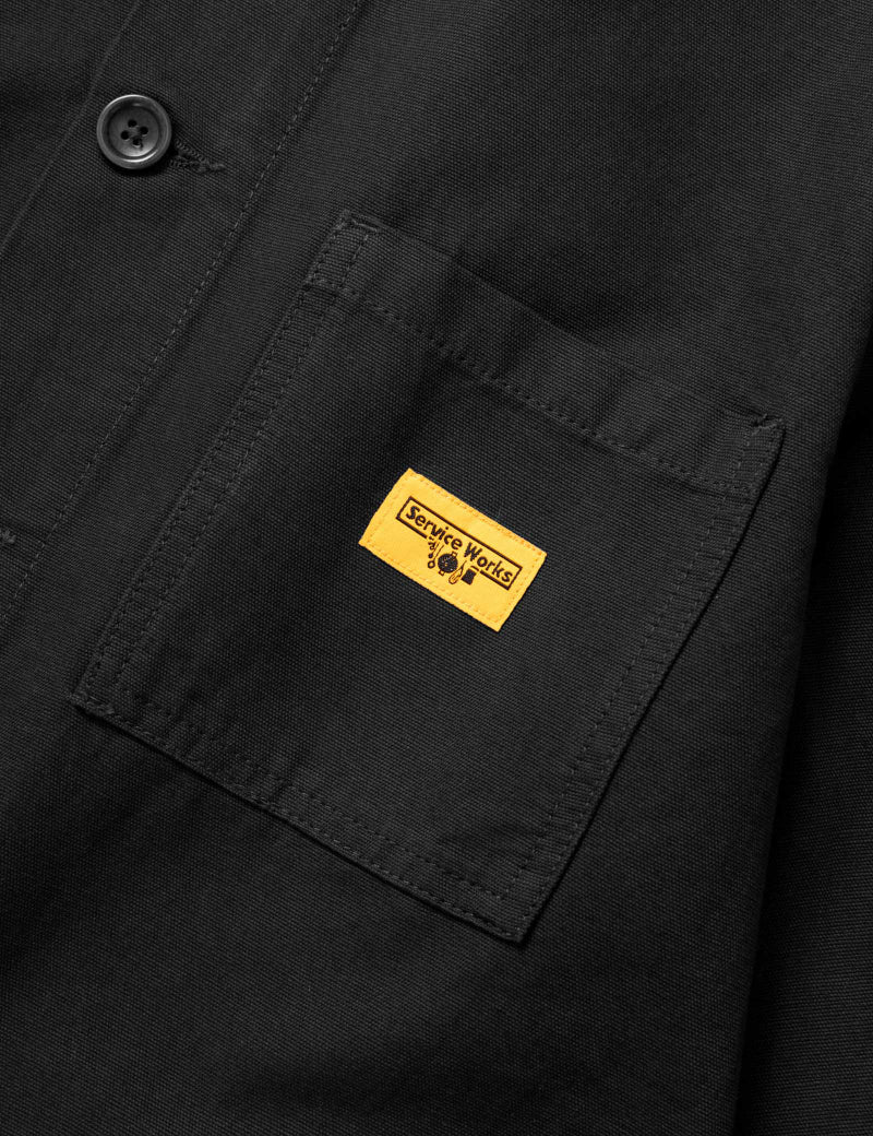 Service Works Classic Chore Shirt Black Chest Pocket