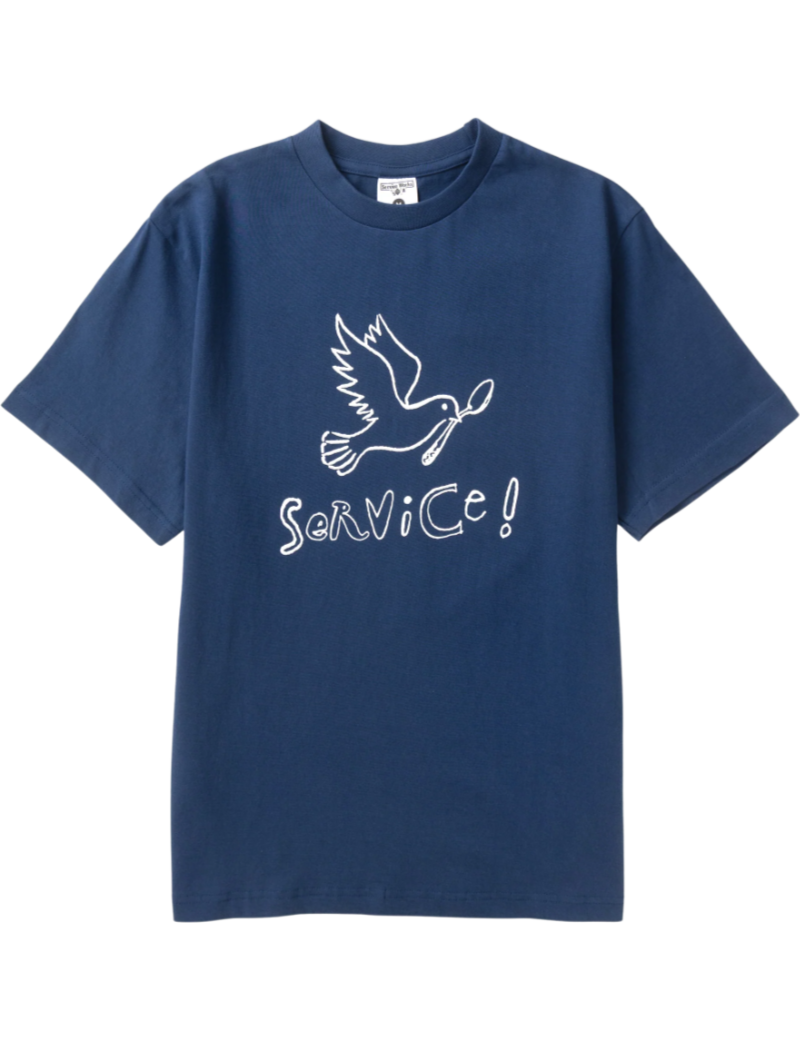 Service Works Dove T-Shirt Navy Front