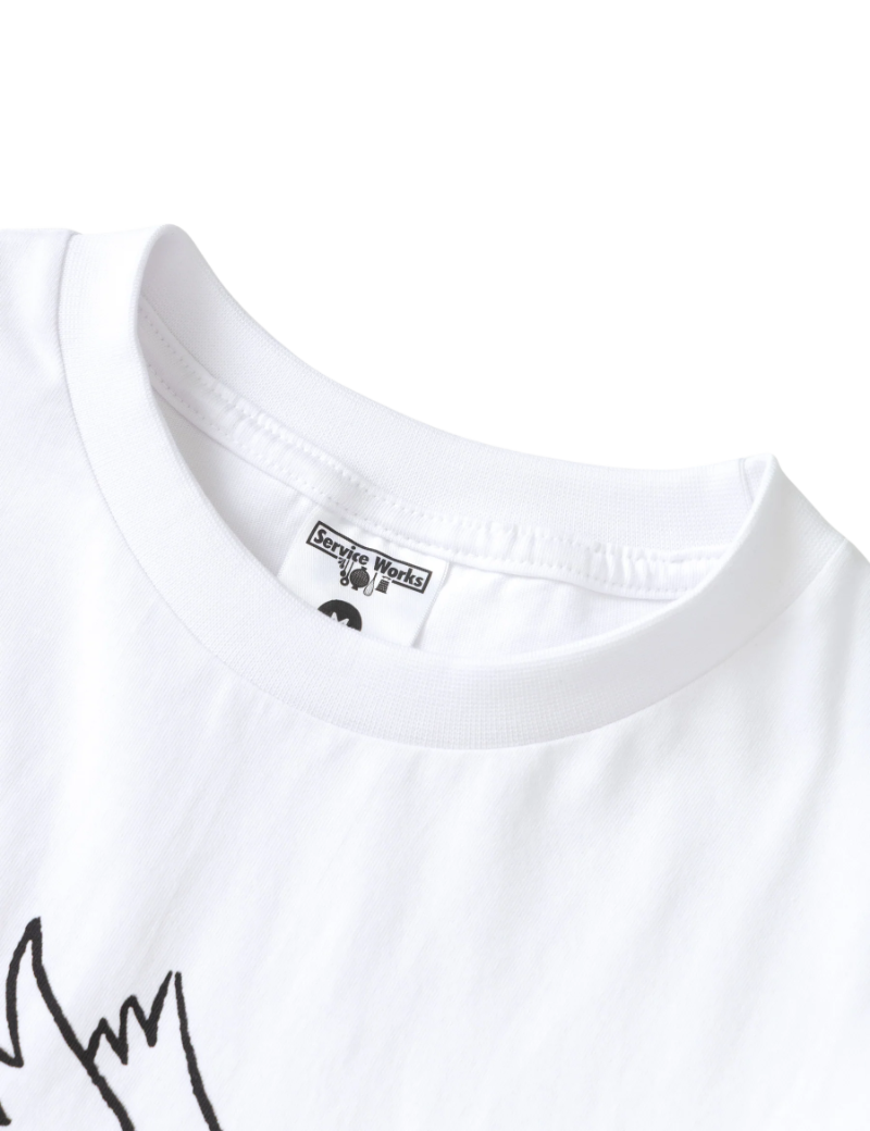 Service Works Dove T-Shirt White Collar