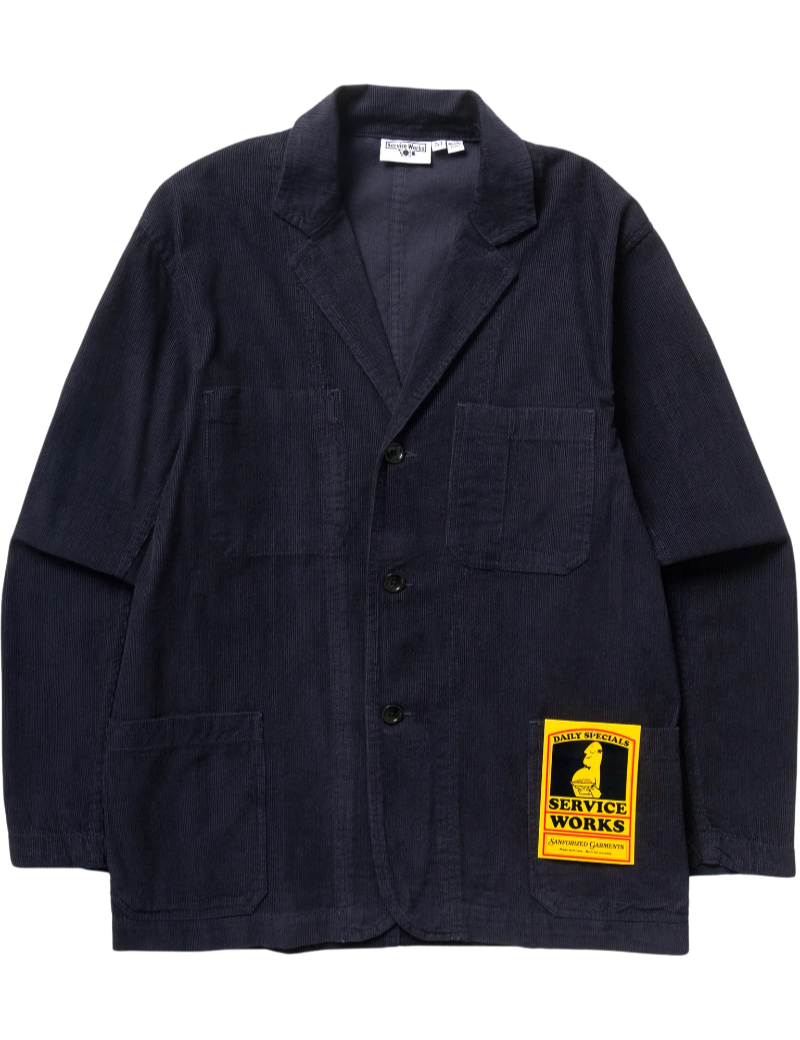 Service Works Fine Cord Server Suit Jacket Dark Navy
