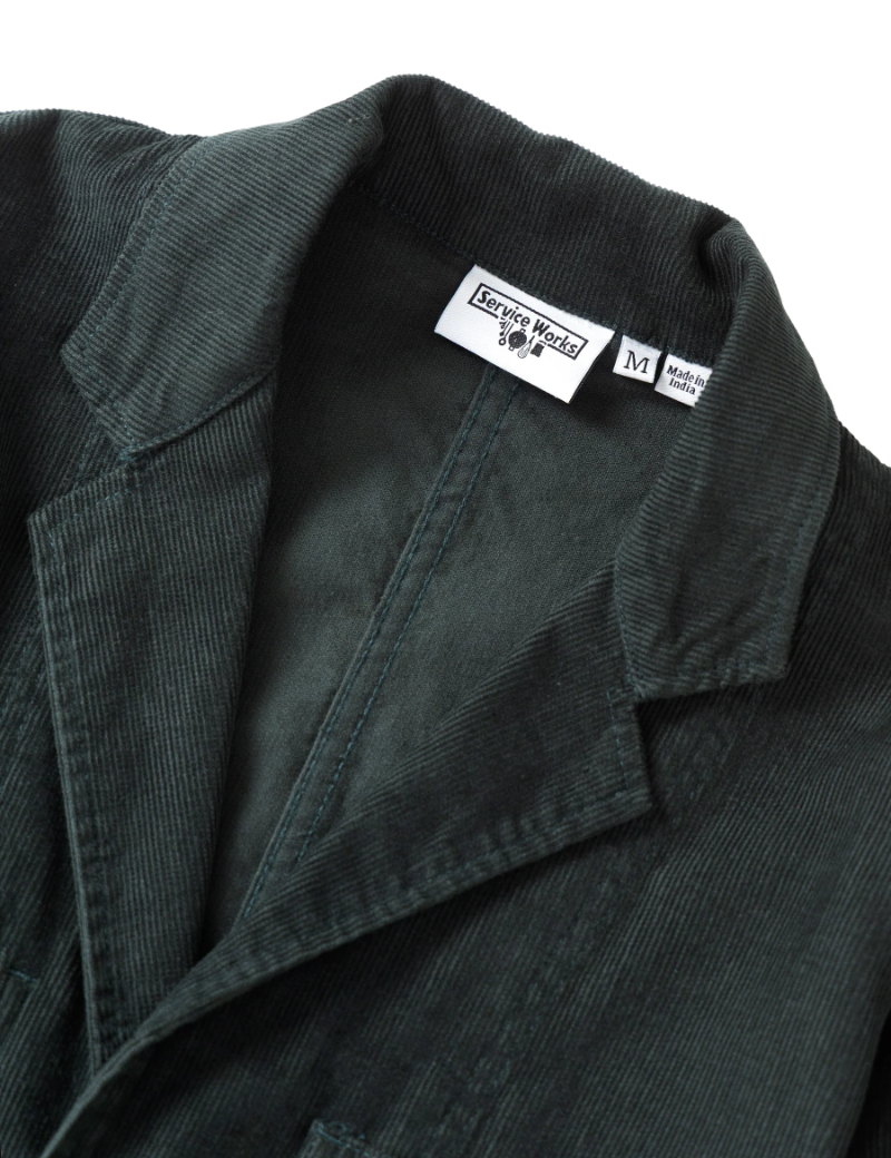 Service Works Fine Cord Server Suit Jacket Jewel Collar