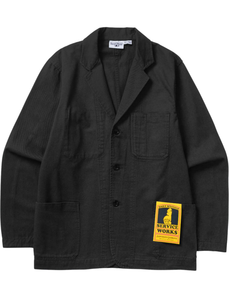 Service Works Twill Server Suit Jacket Black Front
