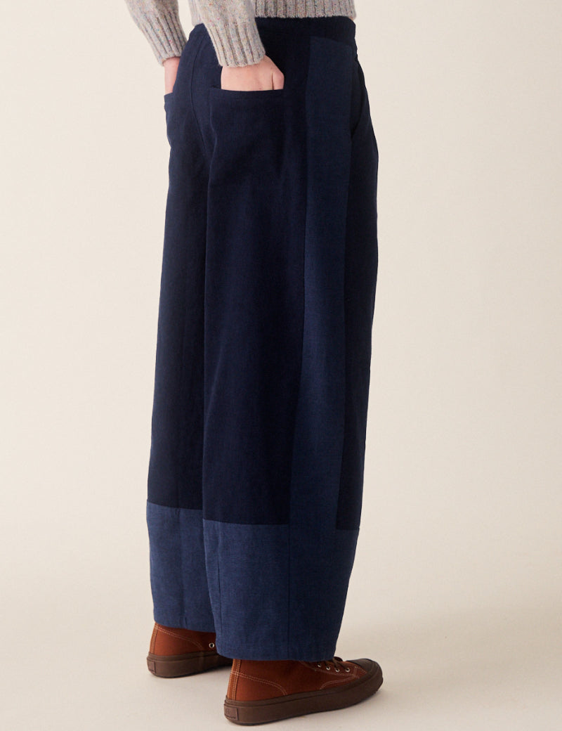 Sideline Leila Trousers Indigo Mix Back View