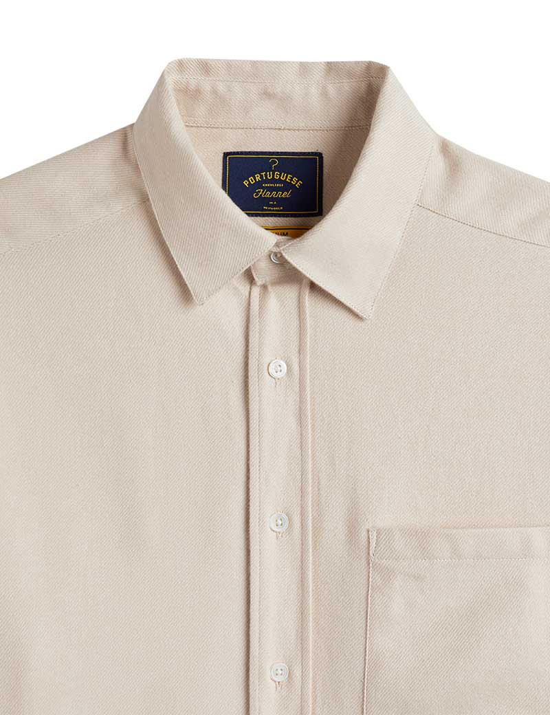Portuguese Flannel Teca 2.0 Shirt Ecru