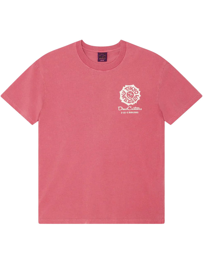 Deus Ex Machina Tokyo Address Tee Melon Red