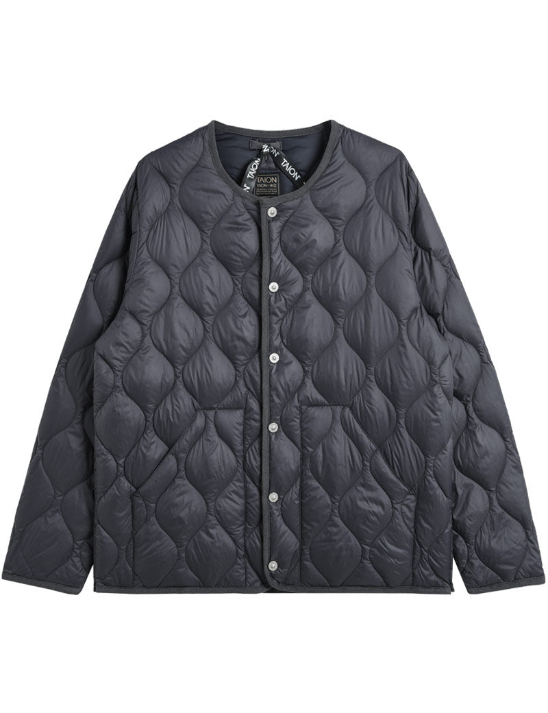 Taion Military Crew Neck Down Jacket Dark Charcoal