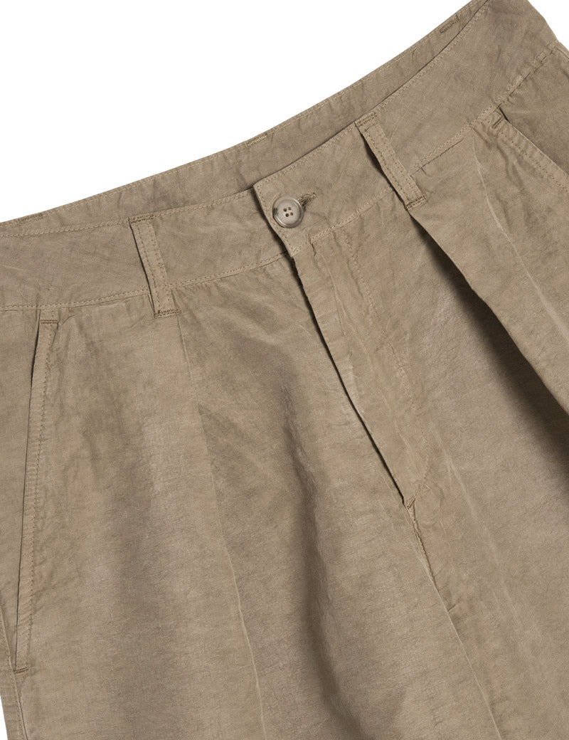 YMC Salba Short Taupe Waist Detail