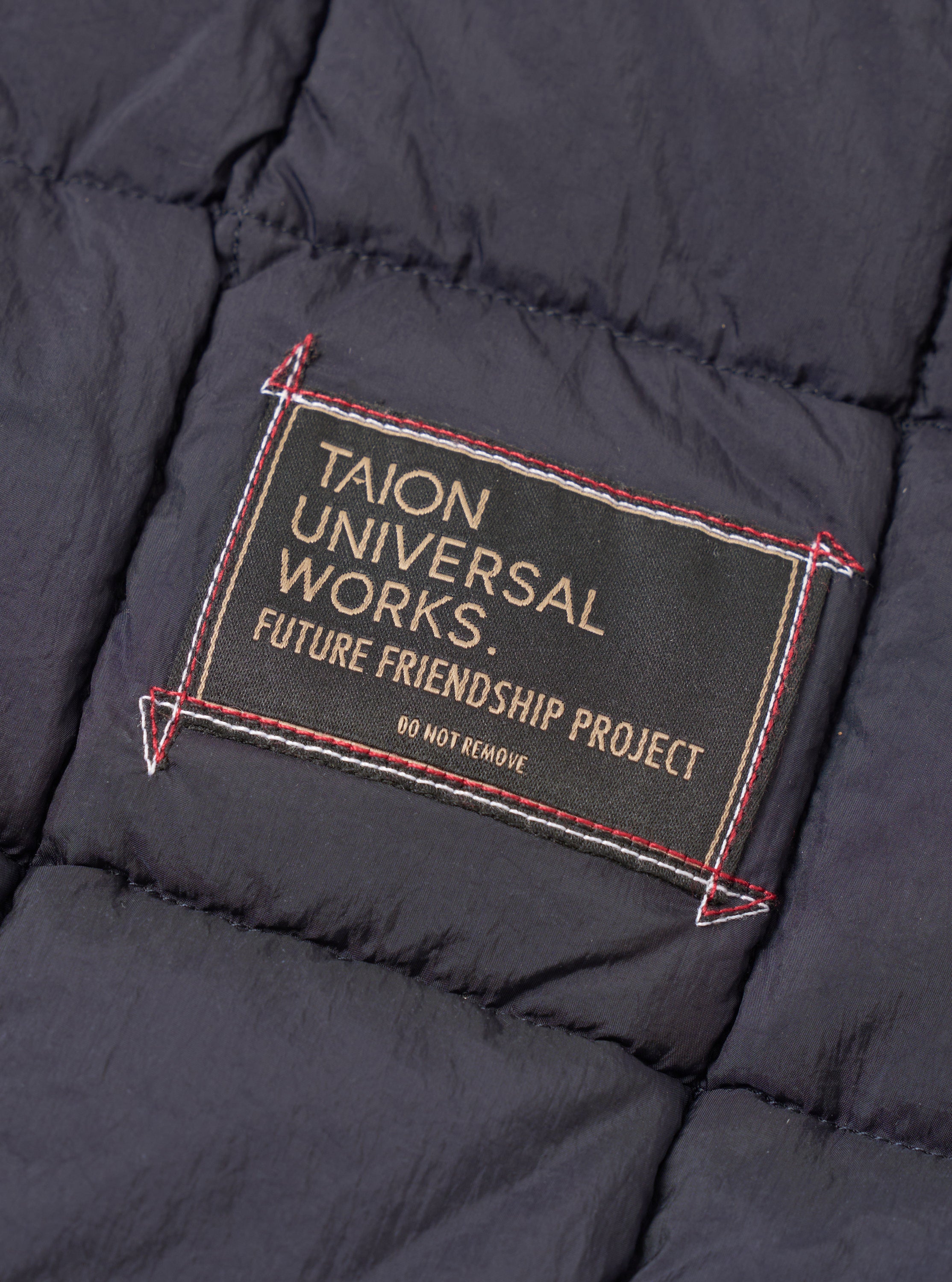 Universal Works Down Cardigan Nylon Soft Shell Navy