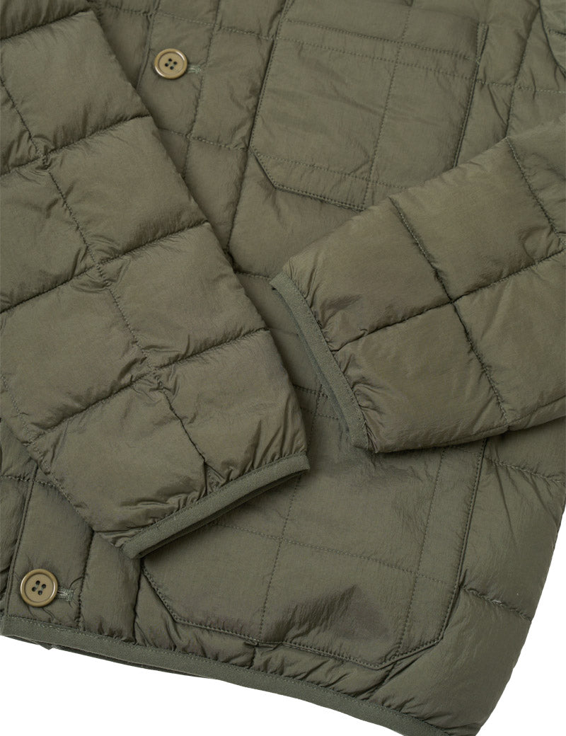 Universal Works Down Cardigan Nylon Soft Shell Olive