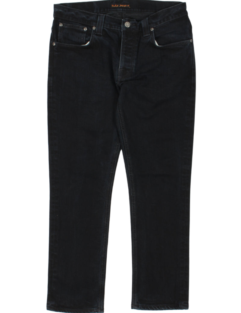 Uniform Reworks Nudie Jeans Grim Tim Black Ring 34 30