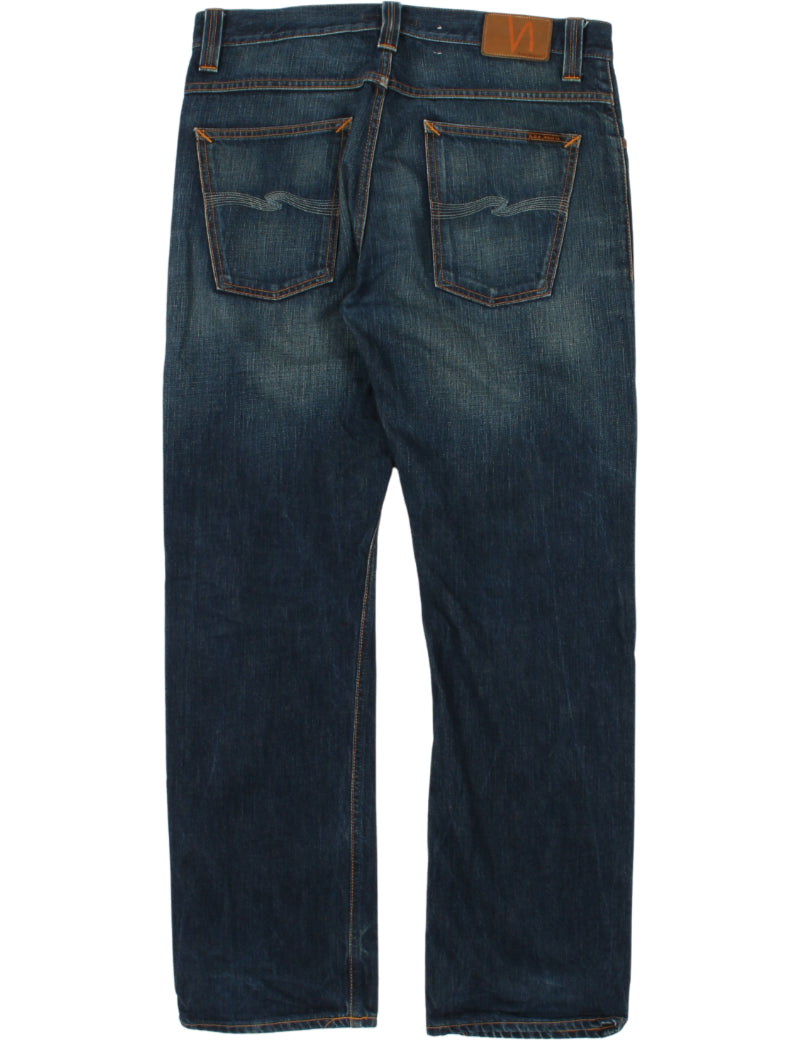 Uniform Reworks Nudie Jeans Straight Alf Indigo 34 32 Back