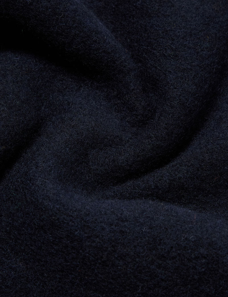Universal Works Cardigan Wool Fleece Navy Fabric