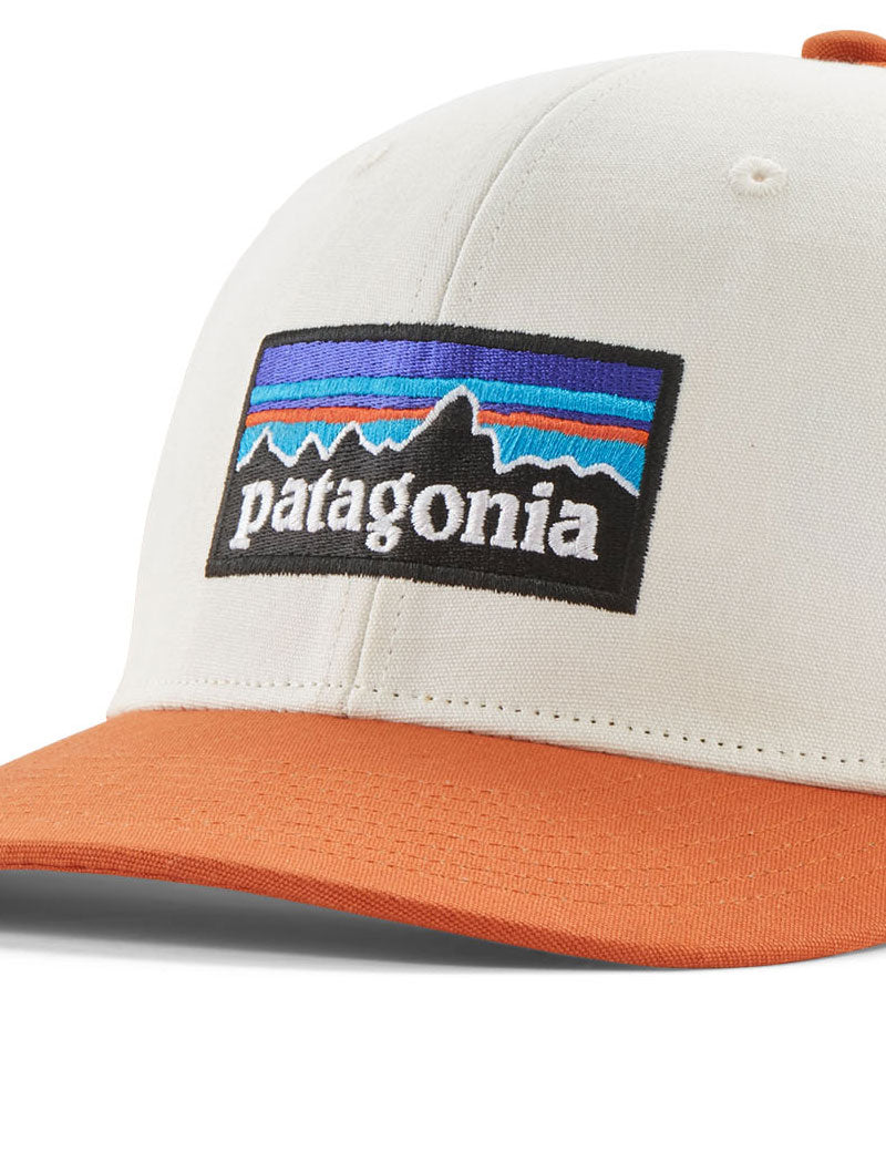 Patagonia P-6 Logo Trucker Hat White Redtail Rust