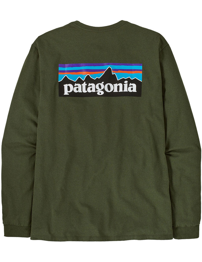 Patagonia M s P 6 Logo Long Sleeve Responsibili Tee T Shirt Torrey Pine Green Uniform Research