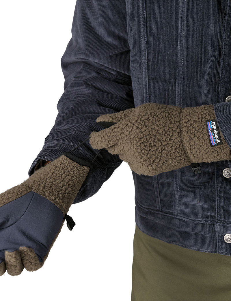 Patagonia Retro Pile Fleece Gloves Marlow Brown
