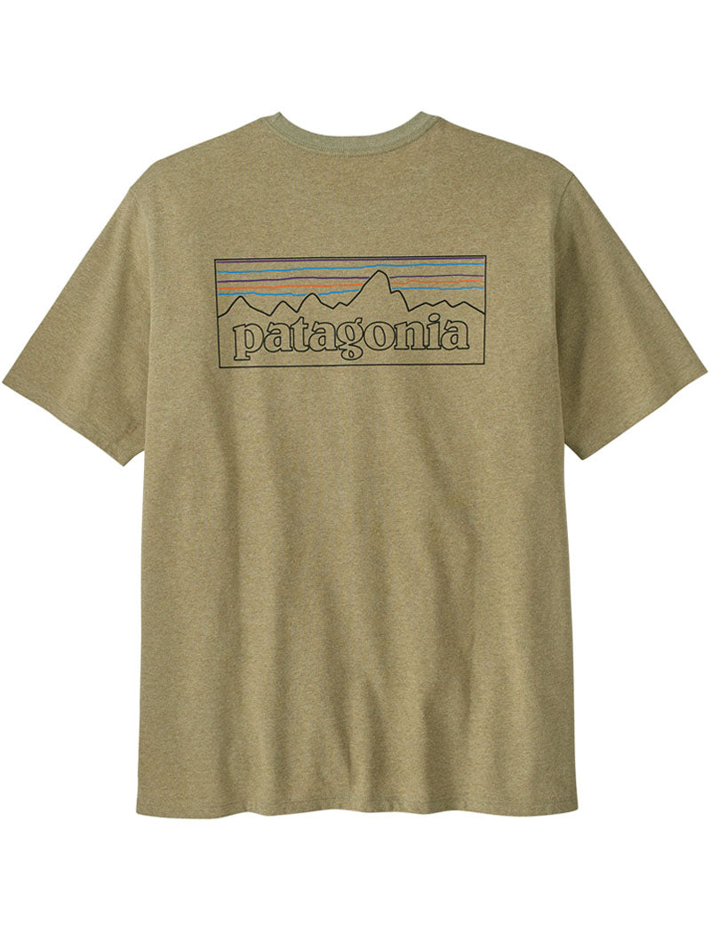 Patagonia M'S P-6 Logo Responsibili Tee Gumtree Green Back View
