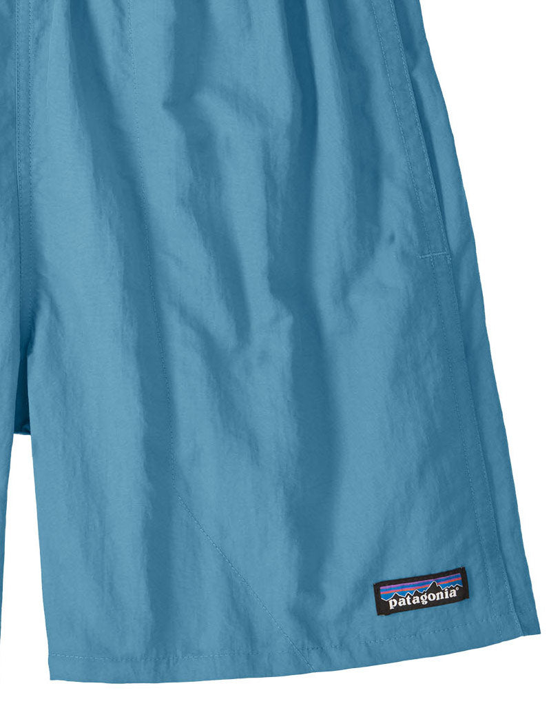 Patagonia M's Baggies Shorts 5" Shore Blue Logo Detail