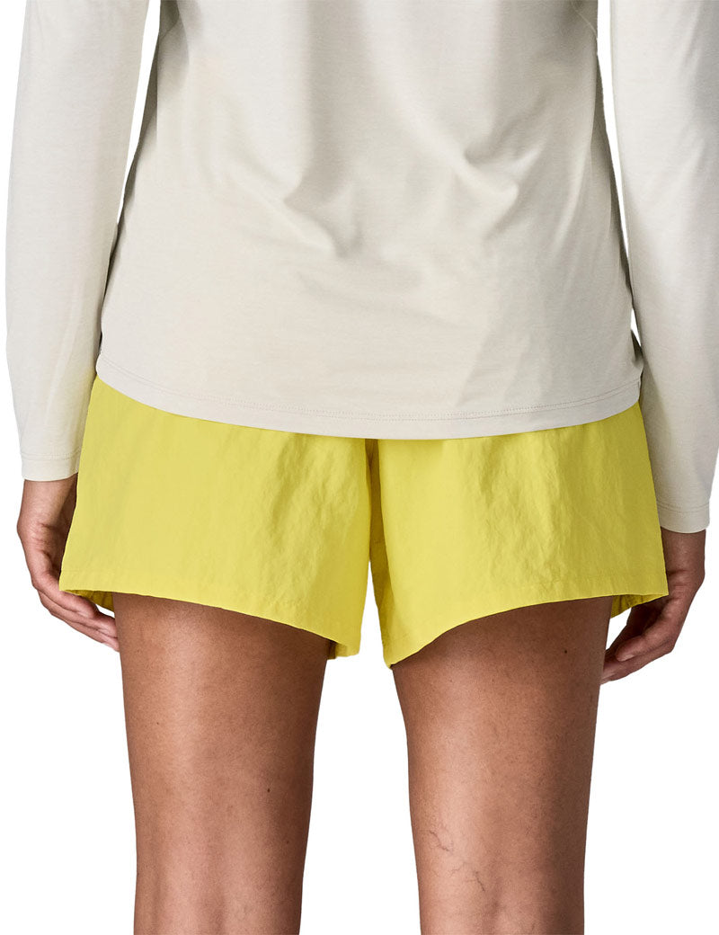 Patagonia W's Baggies Shorts 5 Inches Lemon Zest On Model Back View