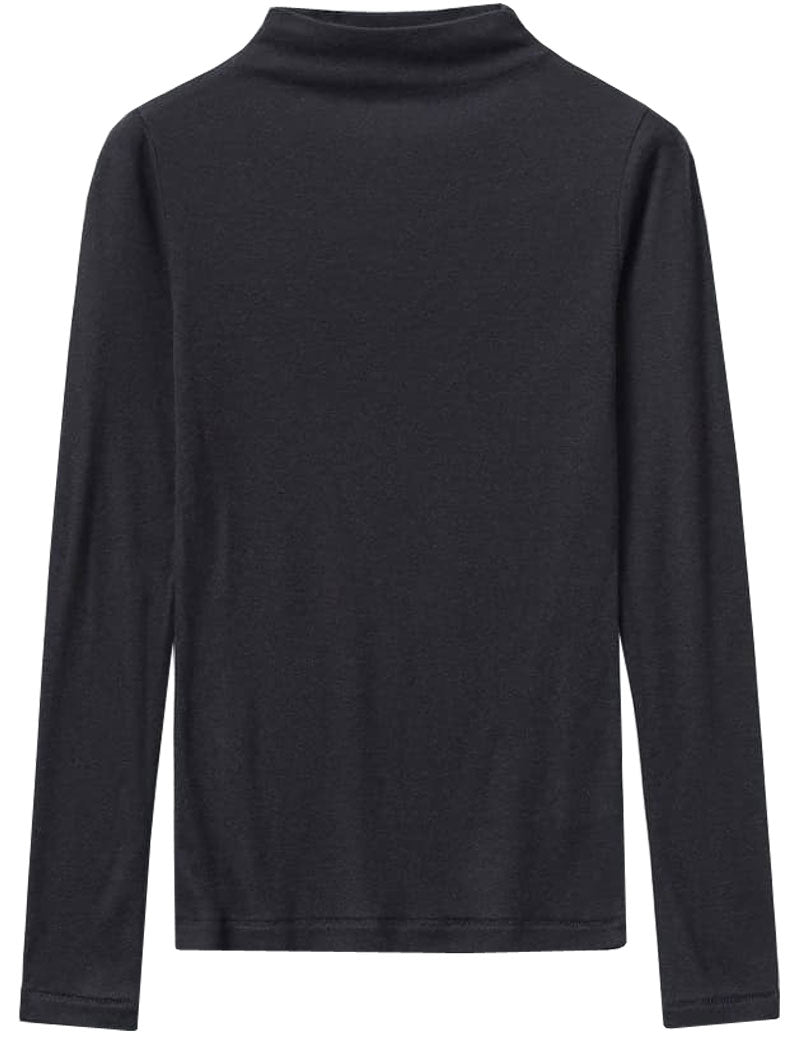 TOAST Aster High Neck Wool Lyocell Tee Ink