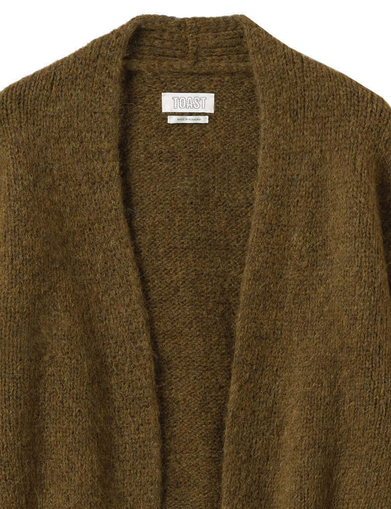 Toast Lofty Alpaca Blend Cardigan Olive Melange