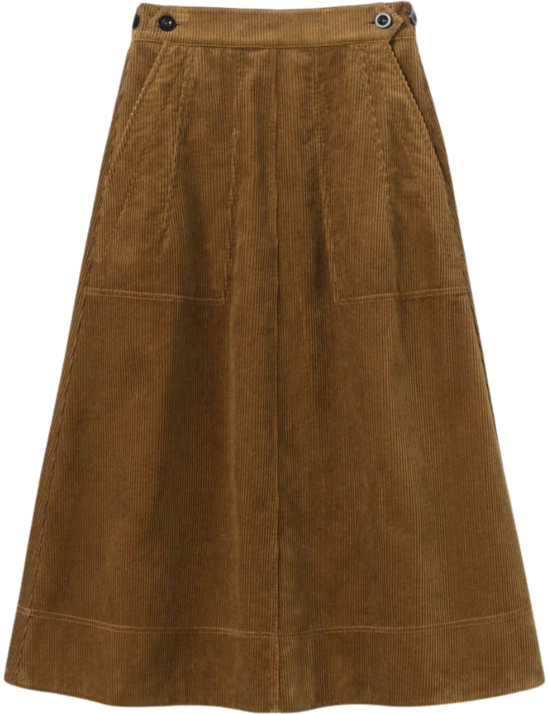 Toast Organic Cord A Line Skirt Golden Amber