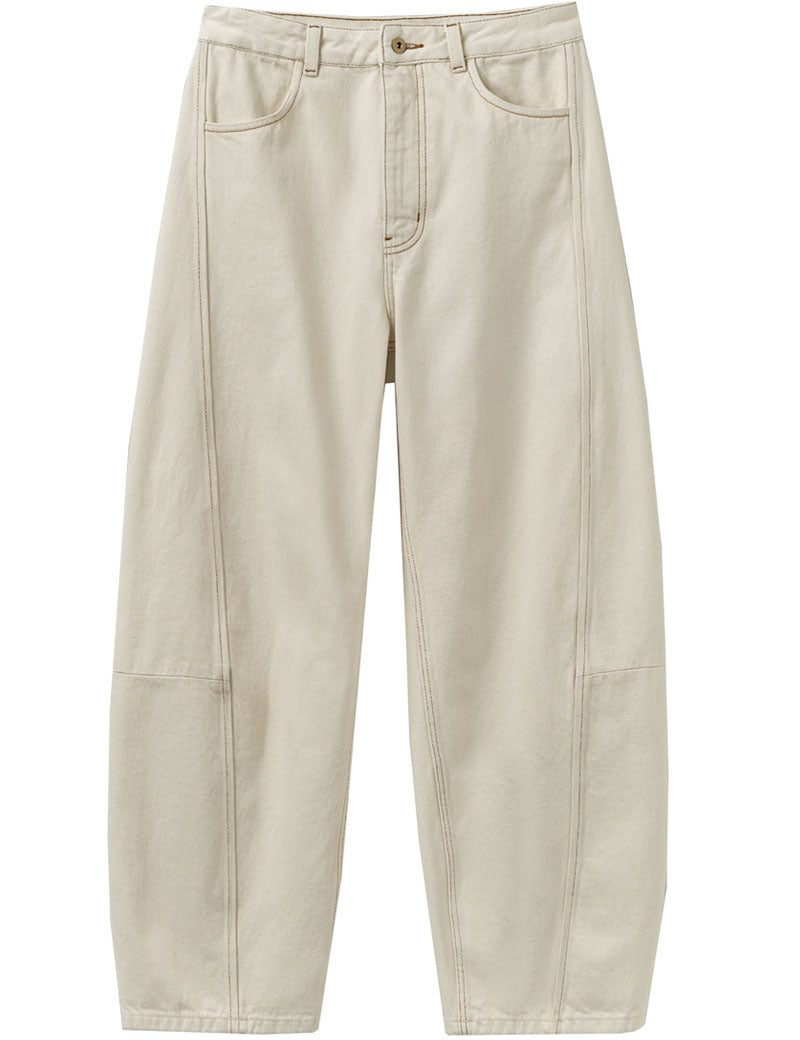 Toast Twisted Seam Denim Trousers Ecru