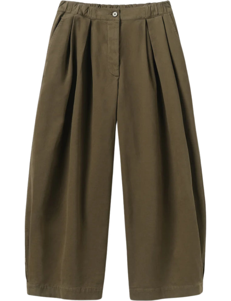 Toast Carys Cotton Wide Leg Trousers Deep Khaki