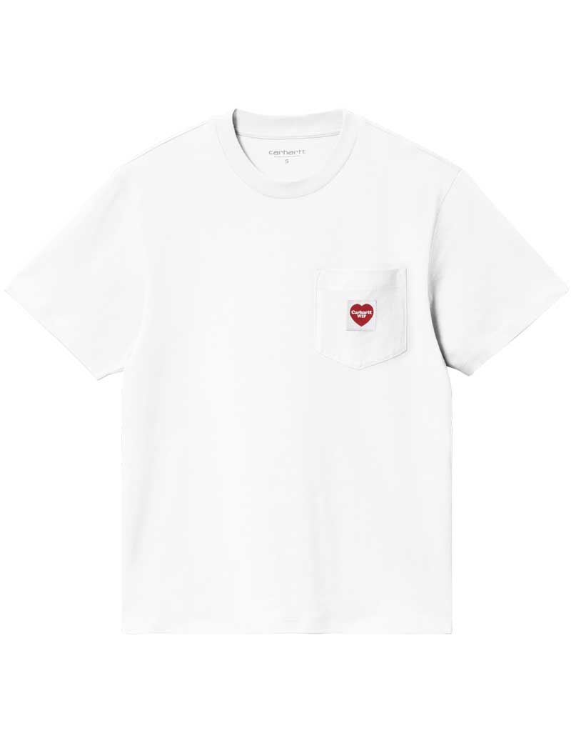 Carhartt WIP W' Short Sleeve Pocket Heart T-Shirt White Red