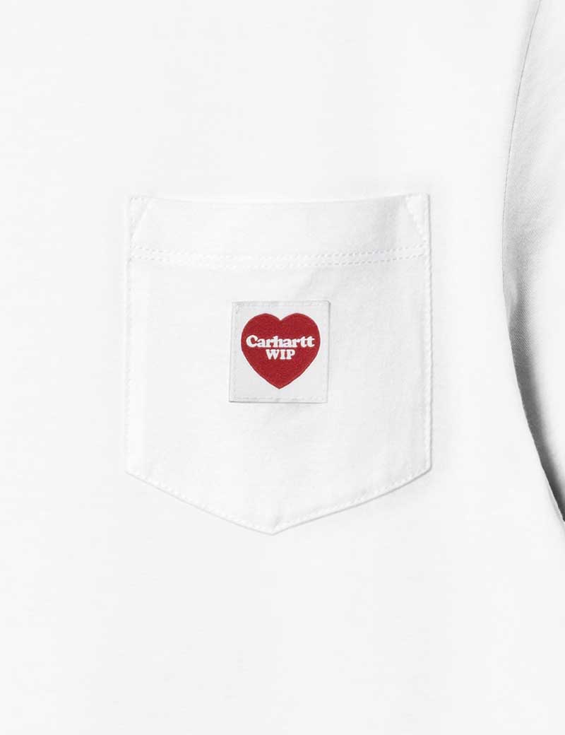 Carhartt WIP W' Short Sleeve Pocket Heart T-Shirt White Red