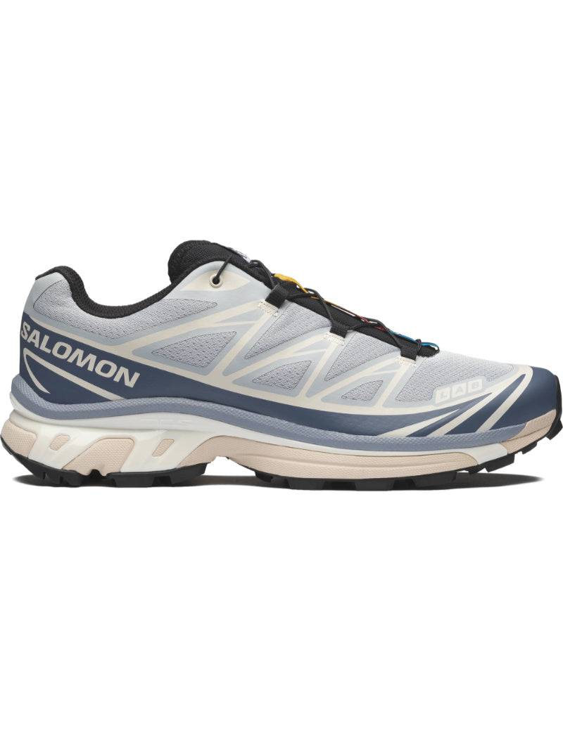 Salomon XT-6 LAB Trainers Pearl Blue, Grisaille And Vanilla Ice Side View