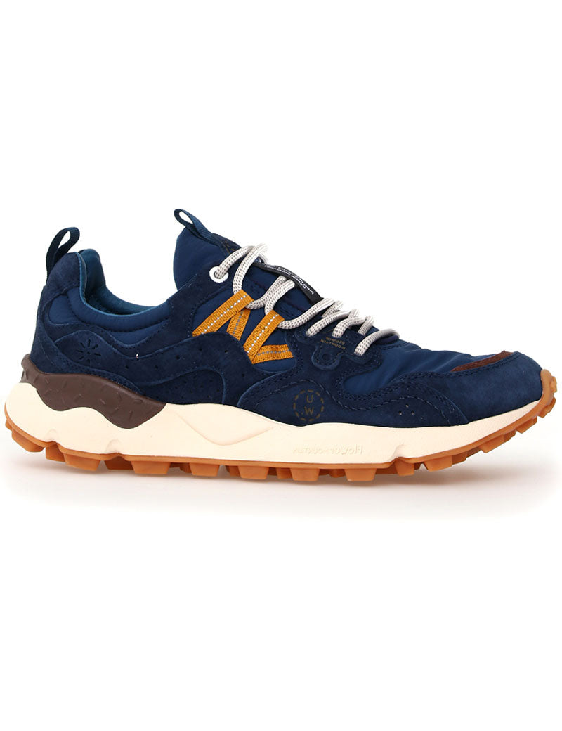 Flower Mountain X Universal Works Yamano 3 Man Trainers Suede Nylon Navy Brown