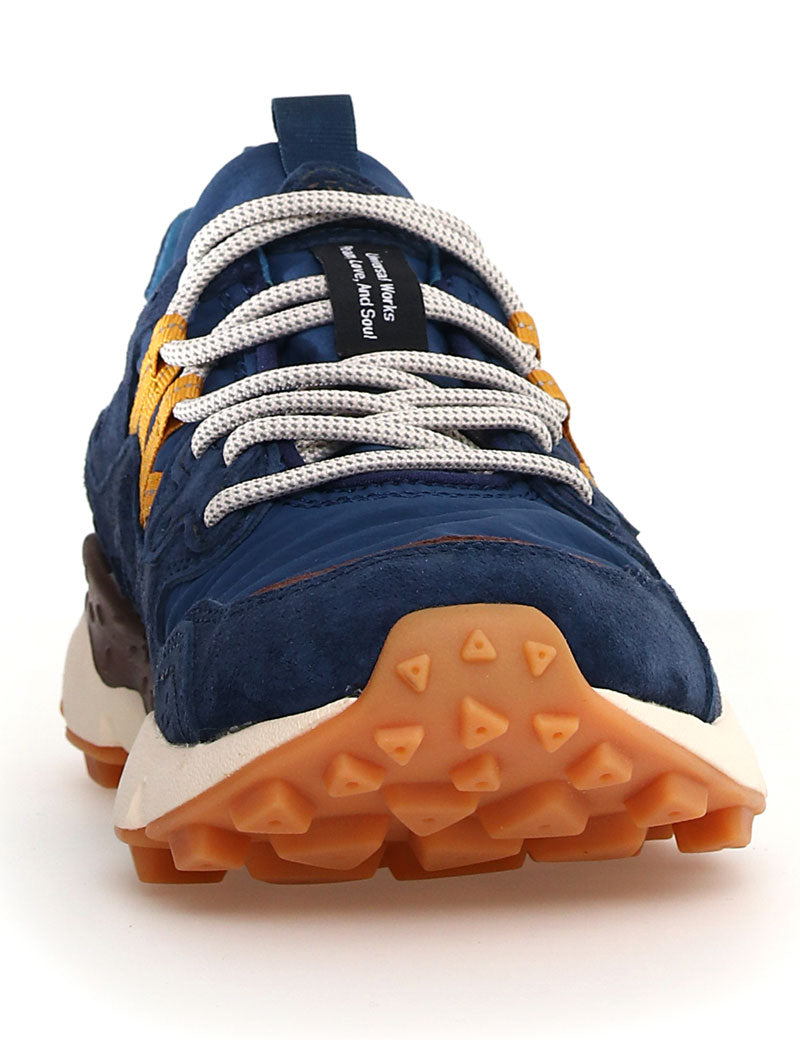 Flower Mountain X Universal Works Yamano 3 Man Trainers Suede Nylon Navy Brown