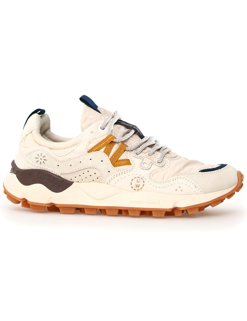 Flower Mountain X Universal Works Yamano 3 Man Trainers Suede Nylon Ecru Light Brown