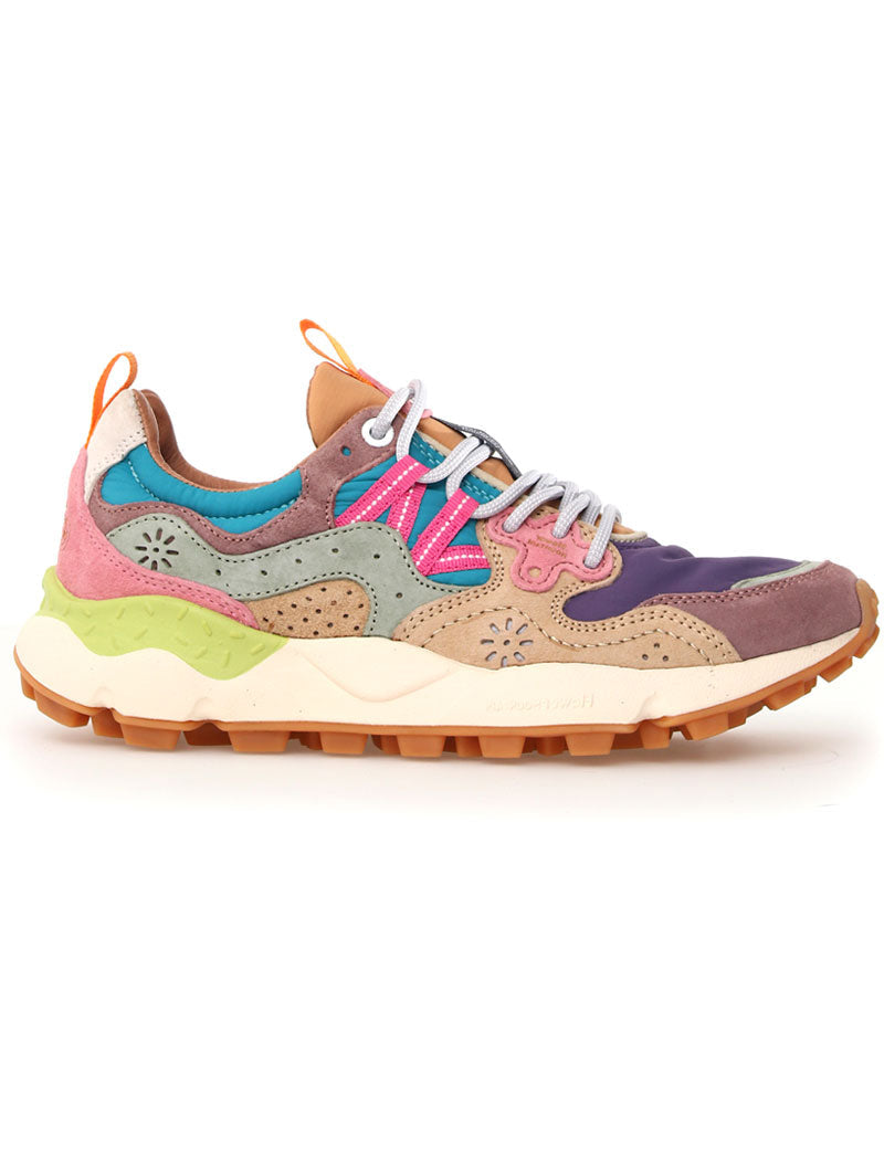 Flower Mountain Yamano 3 Woman Trainers Suede Nylon Rose Violet