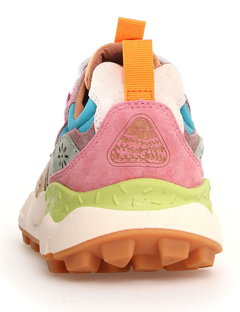 Flower Mountain Yamano 3 Woman Trainers Suede Nylon Rose Violet