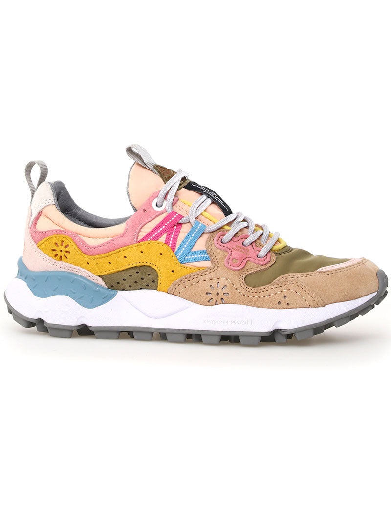 Flower Mountain Yamano 3 Woman Trainers Suede Nylon Dark Rose Chestnut