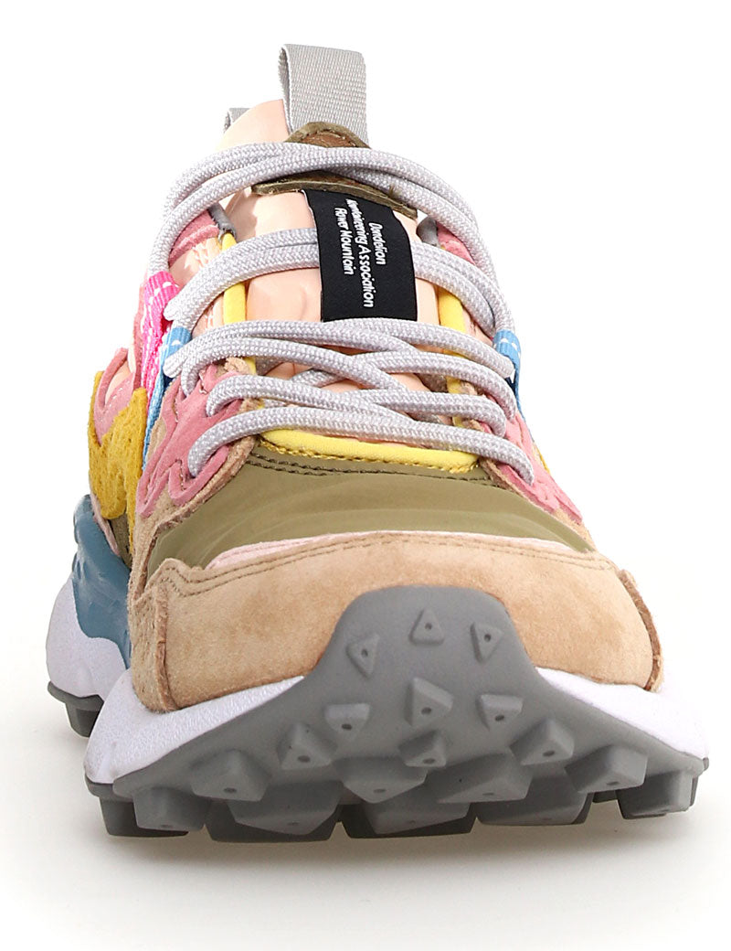 Flower Mountain Yamano 3 Woman Trainers Suede Nylon Dark Rose Chestnut